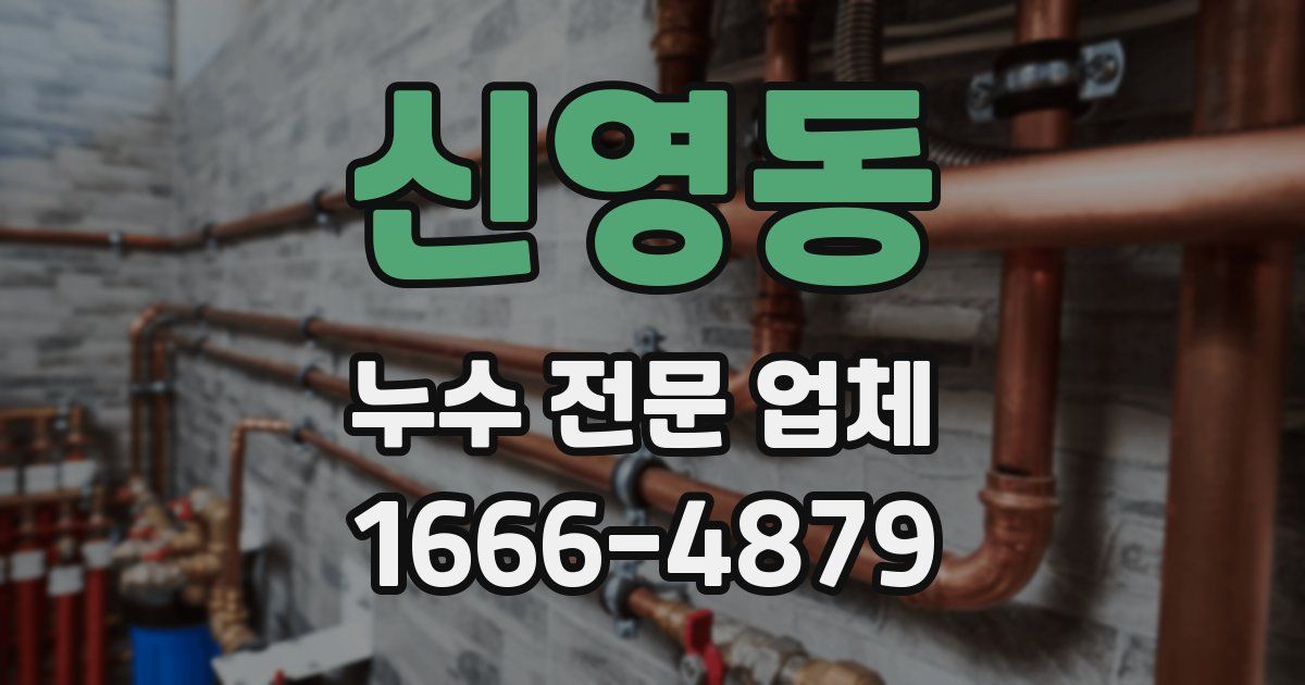 신영동 누수 전문 업체
