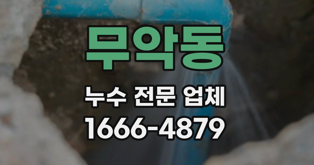 무악동 누수 전문 업체
