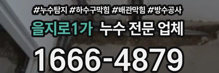 을지로1가 누수 전문 업체