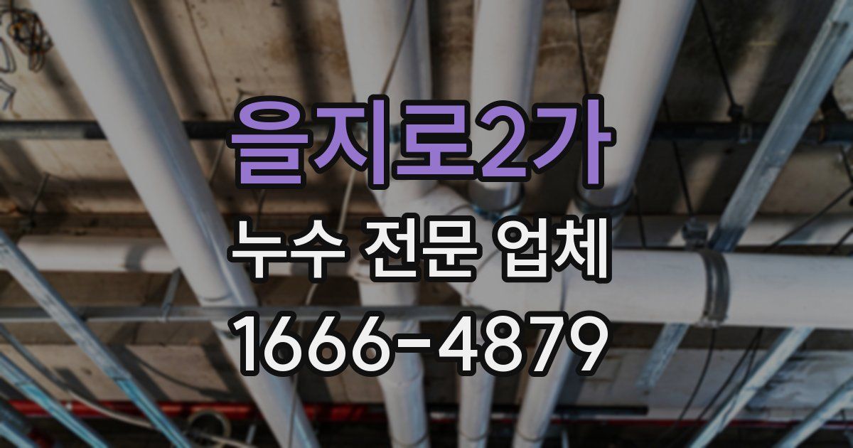 을지로2가 누수 전문 업체