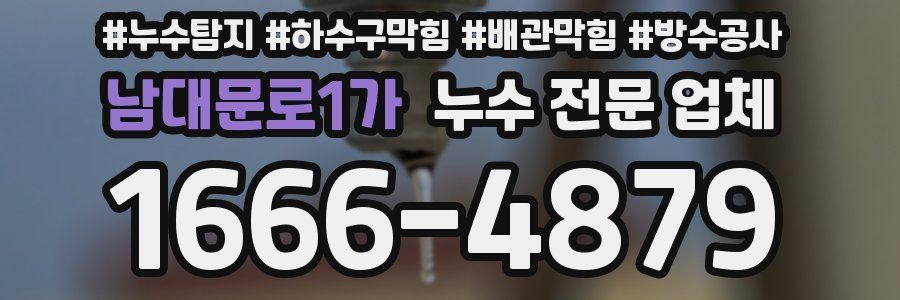 남대문로1가 누수 전문 업체