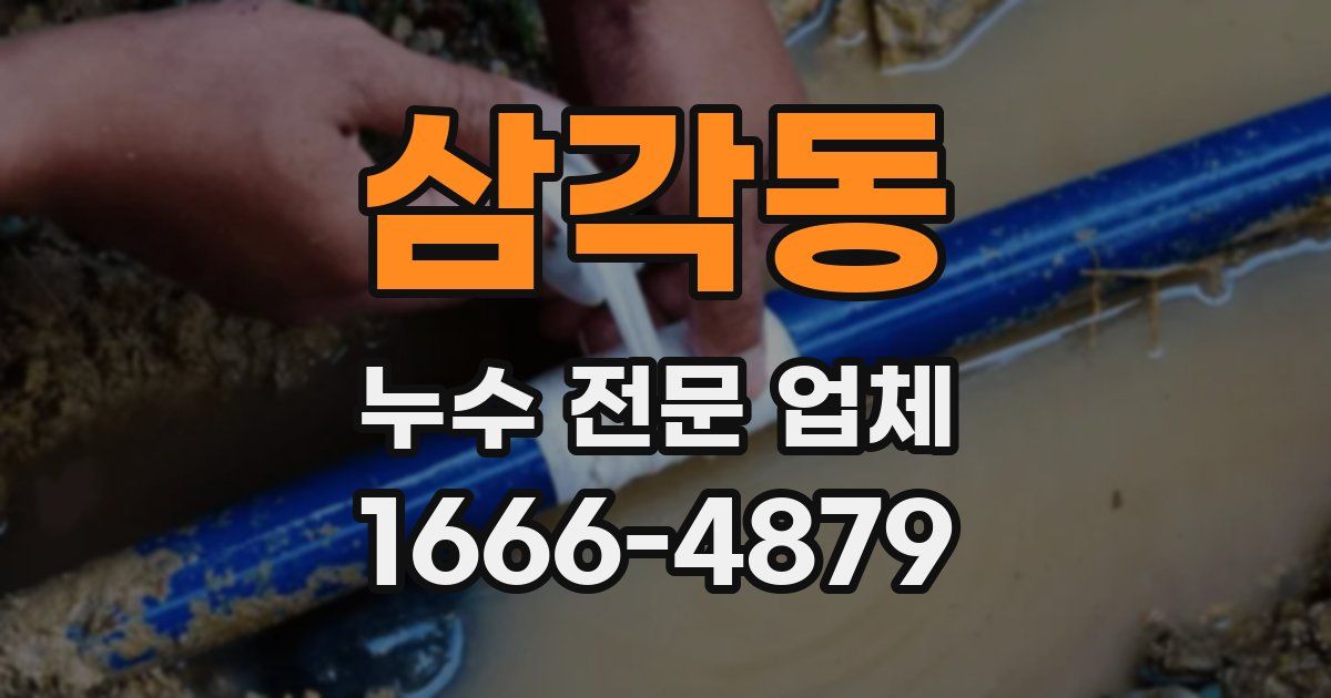 삼각동 누수 전문 업체