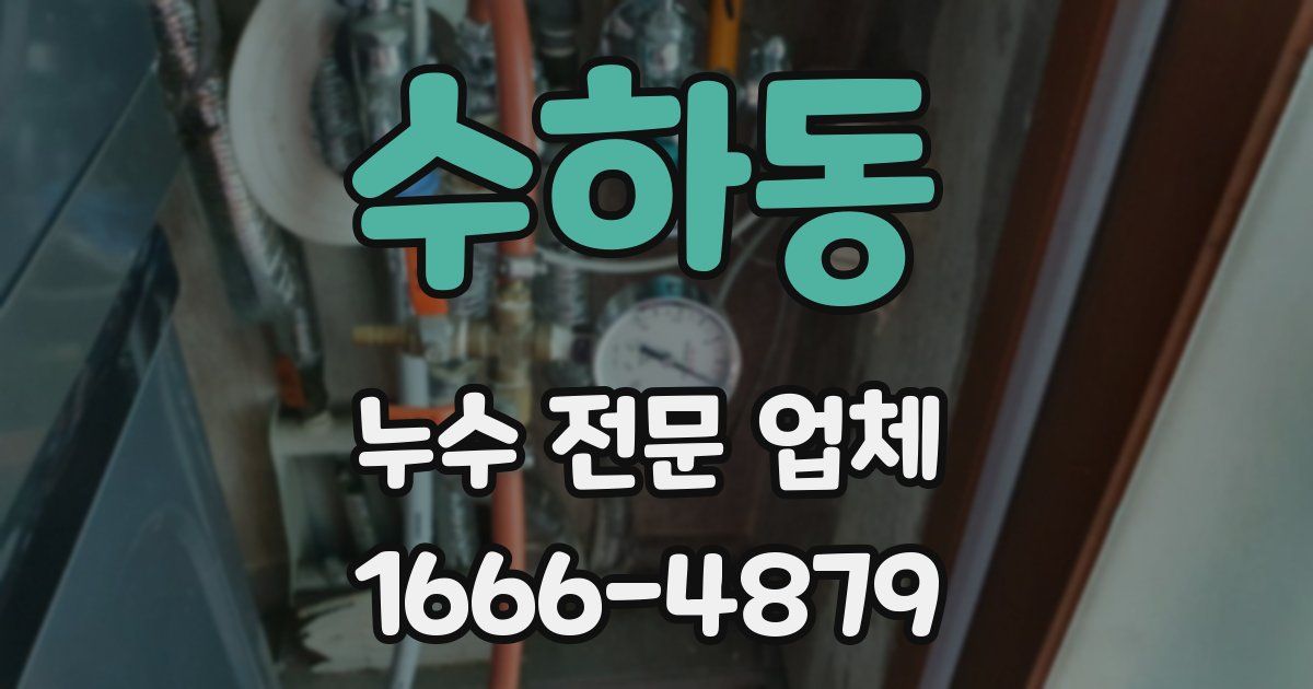 수하동 누수 전문 업체