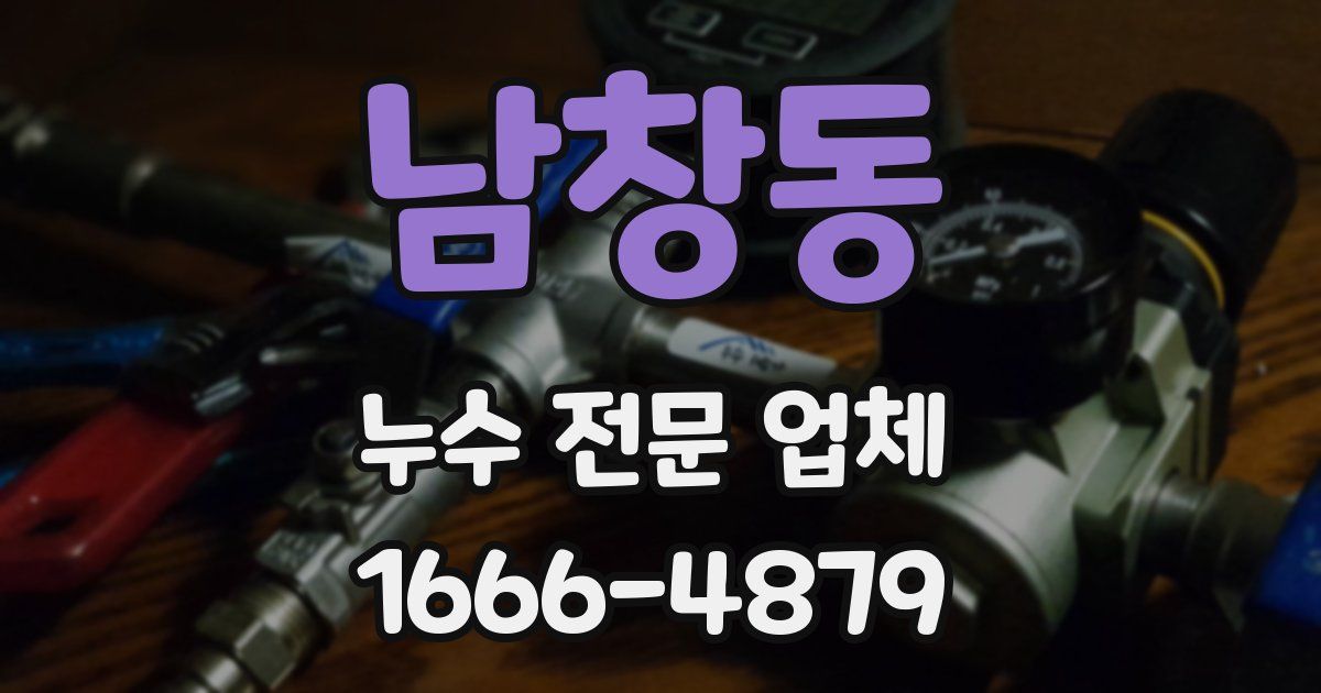 남창동 누수 전문 업체