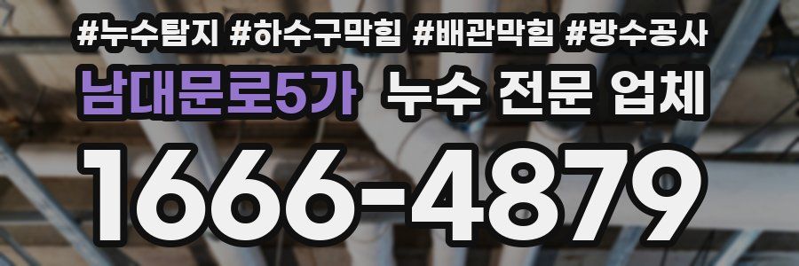 남대문로5가 누수 전문 업체