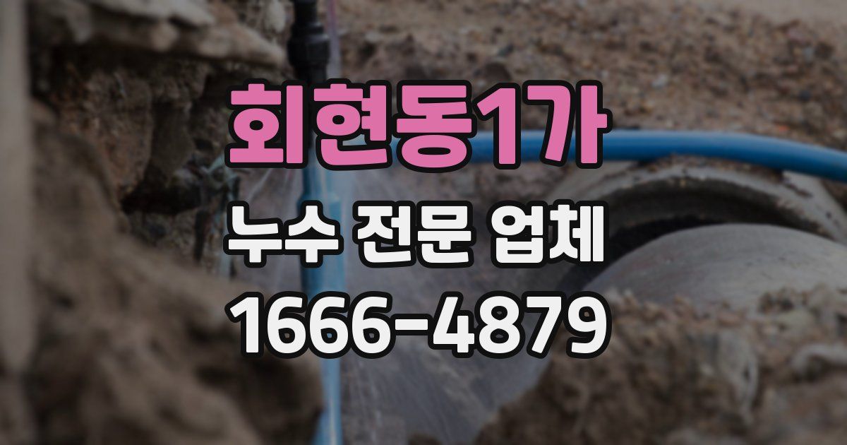 회현동1가 누수 전문 업체