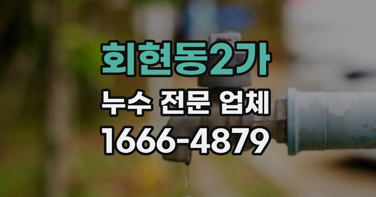 회현동2가 누수 전문 업체