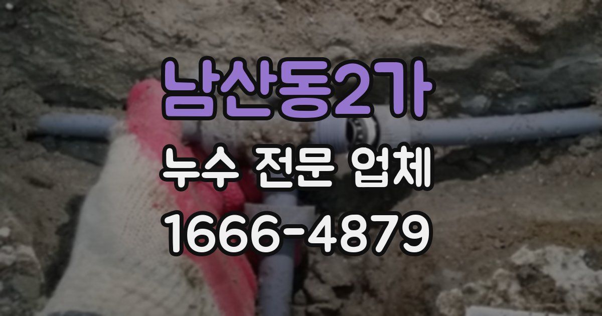 남산동2가 누수 전문 업체