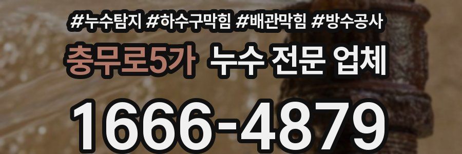 충무로5가 누수 전문 업체