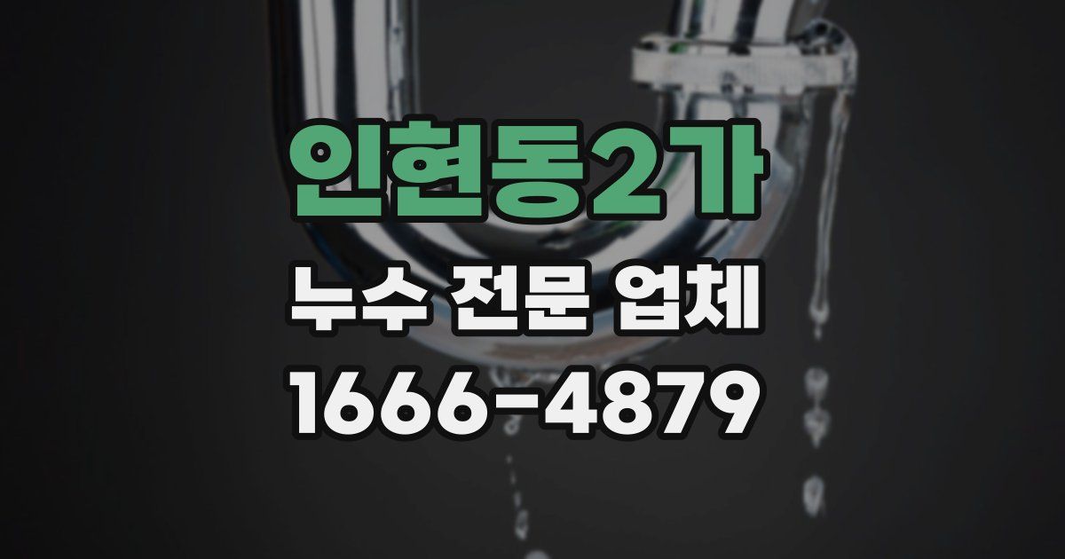 인현동2가 누수 전문 업체
