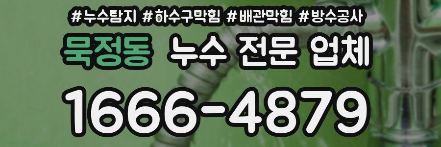 묵정동 누수 전문 업체