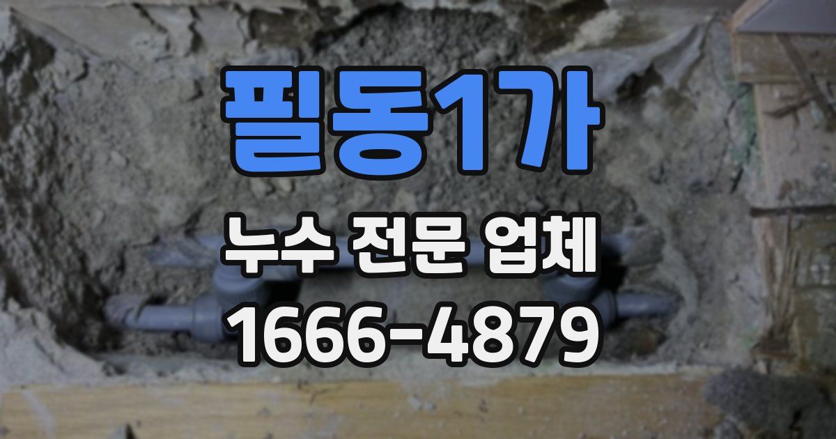 필동1가 누수 전문 업체