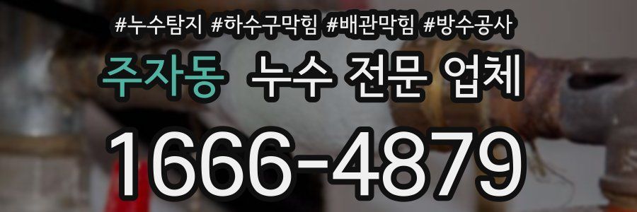 주자동 누수 전문 업체