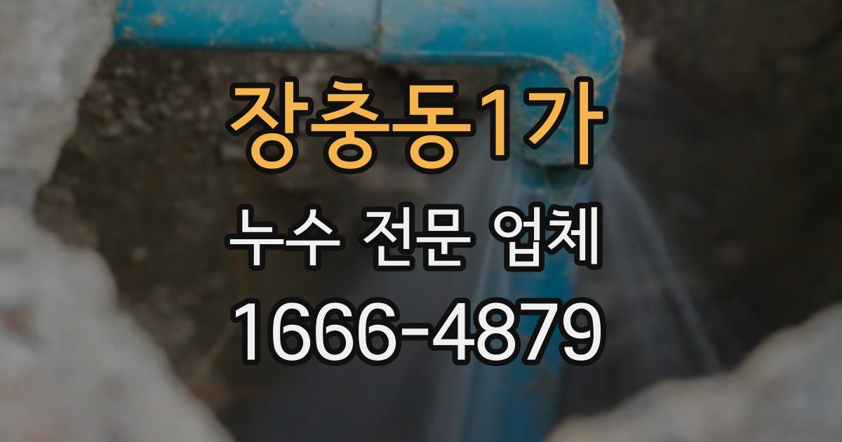장충동1가 누수 전문 업체