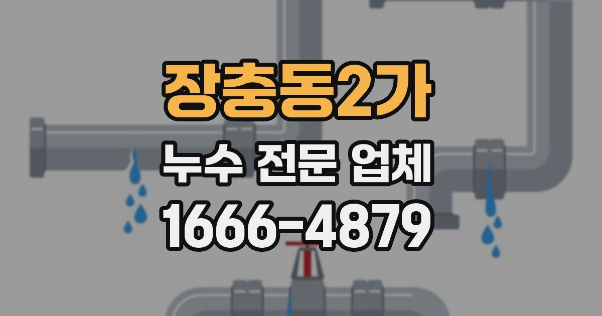 장충동2가 누수 전문 업체
