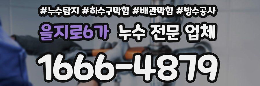 을지로6가 누수 전문 업체
