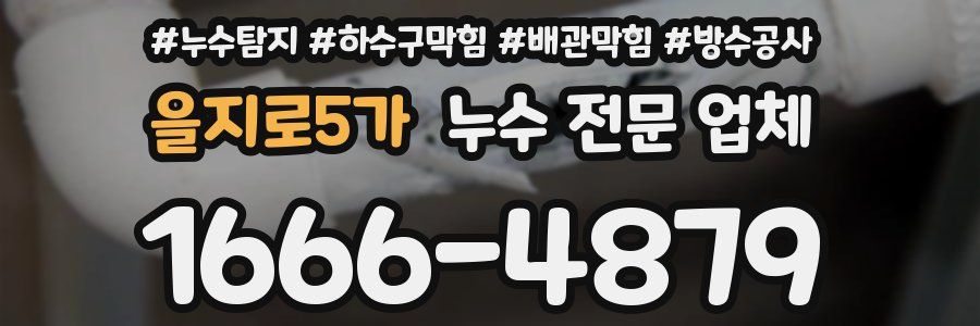 을지로5가 누수 전문 업체