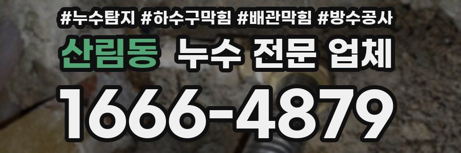 산림동 누수 전문 업체