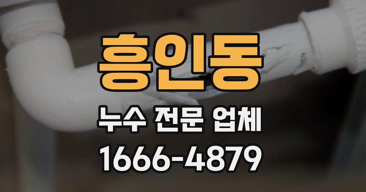 흥인동 누수 전문 업체