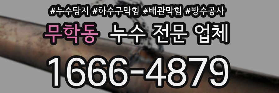 무학동 누수 전문 업체