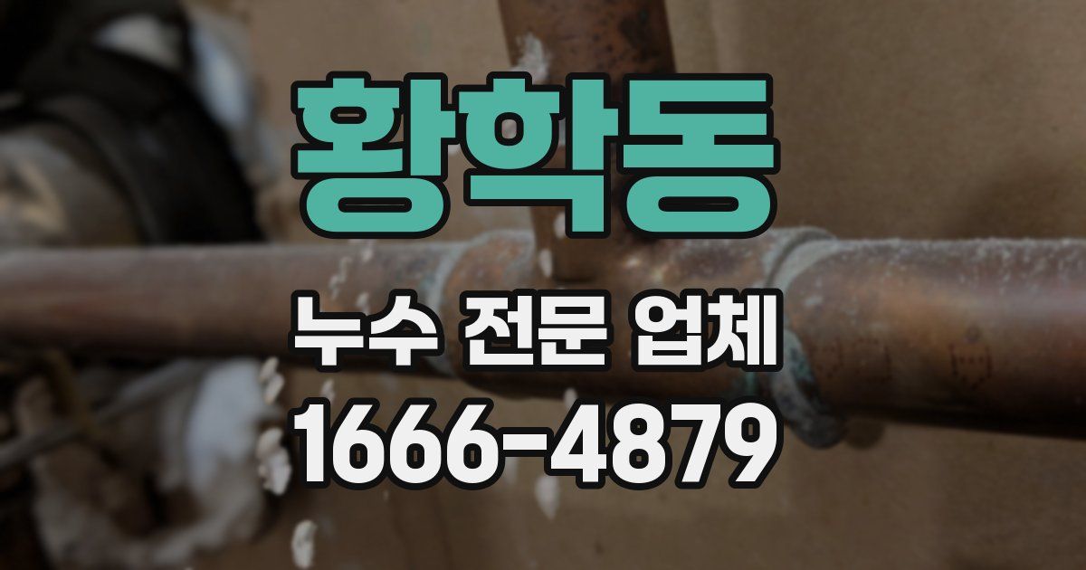 황학동 누수 전문 업체