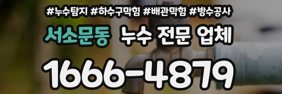 서소문동 누수 전문 업체