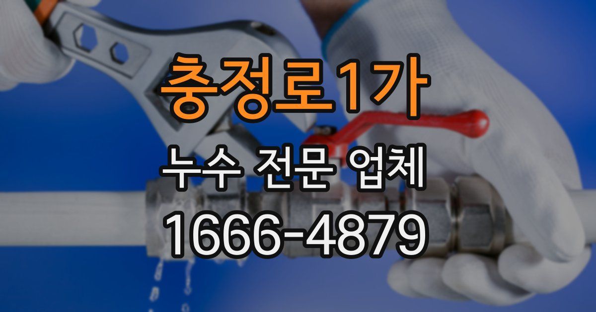 충정로1가 누수 전문 업체