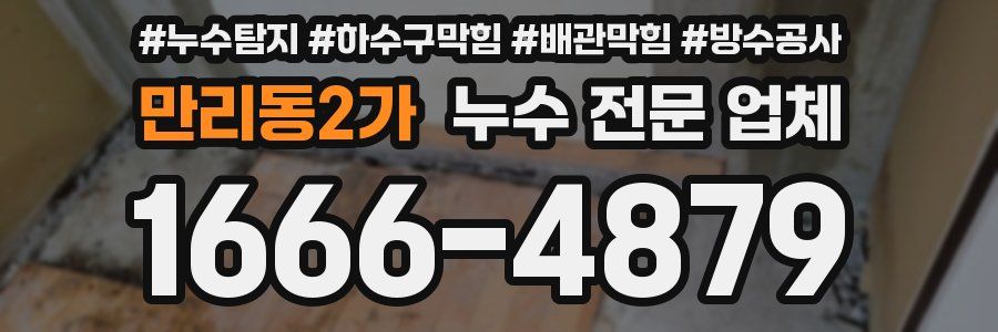 만리동2가 누수 전문 업체