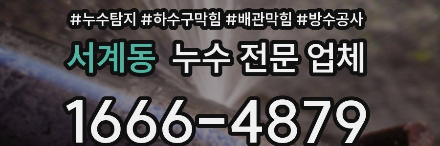서계동 누수 전문 업체