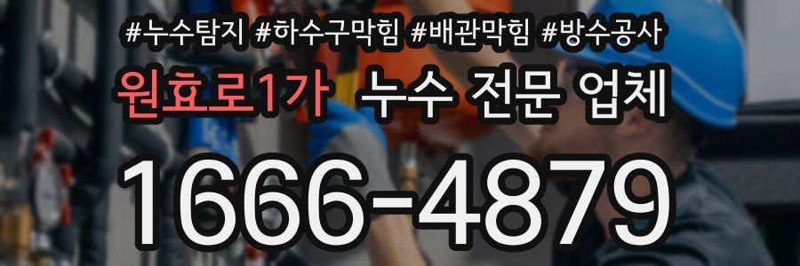 원효로1가 누수 전문 업체