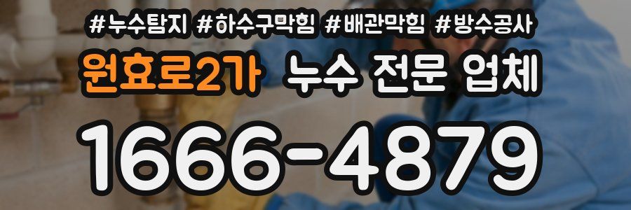 원효로2가 누수 전문 업체