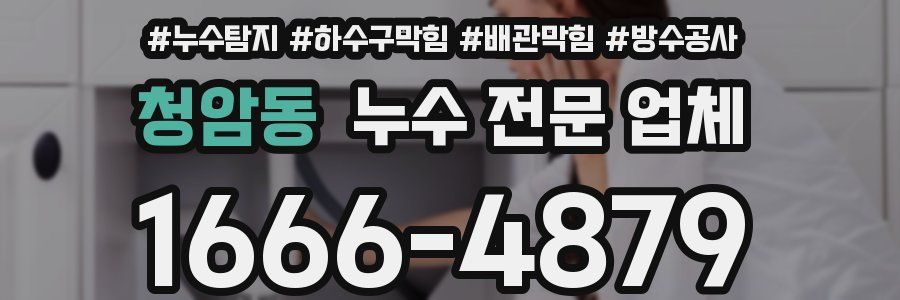 청암동 누수 전문 업체