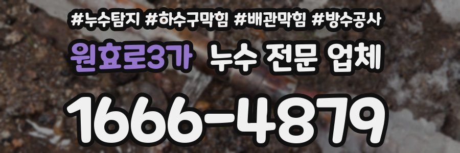 원효로3가 누수 전문 업체