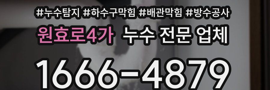 원효로4가 누수 전문 업체