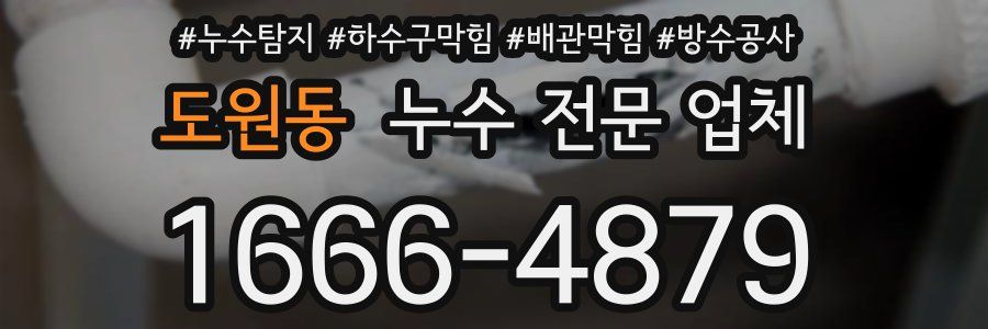 도원동 누수 전문 업체