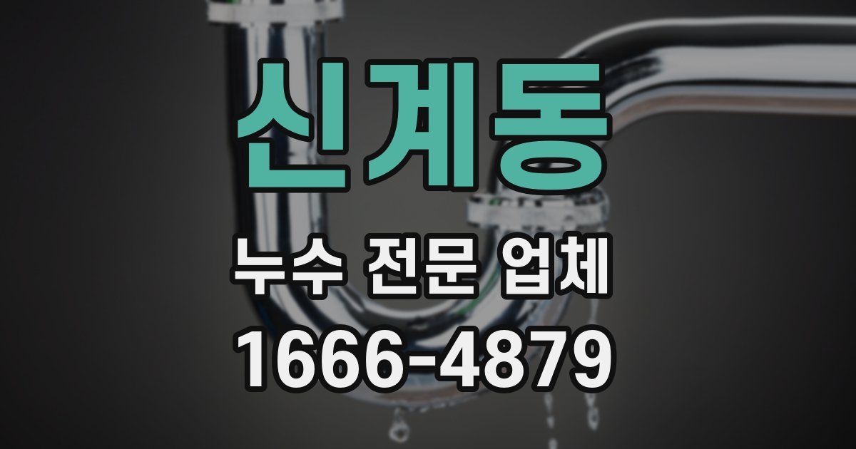 신계동 누수 전문 업체
