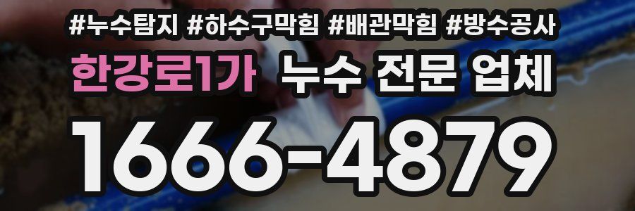 한강로1가 누수 전문 업체