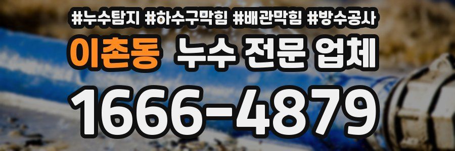 이촌동 누수 전문 업체