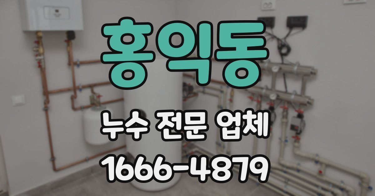 홍익동 누수 전문 업체
