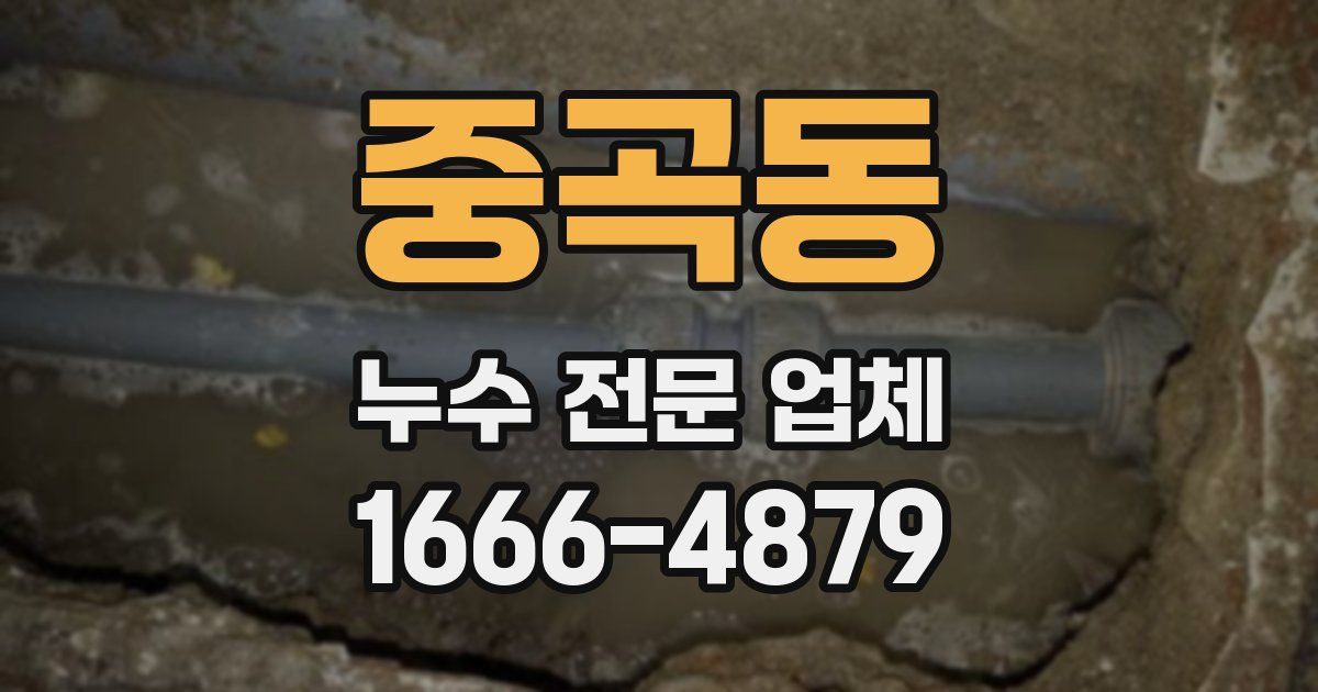 중곡동 누수 전문 업체