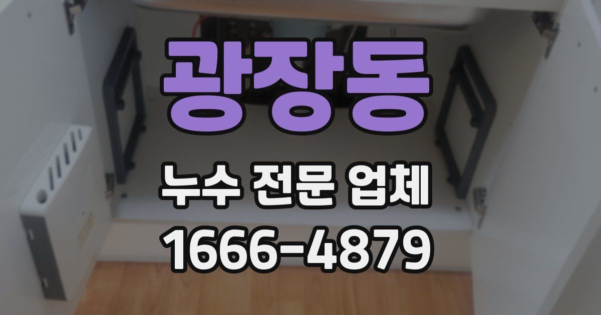 광장동 누수 전문 업체