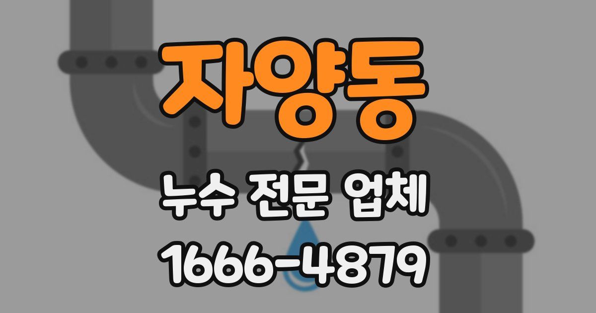 자양동 누수 전문 업체