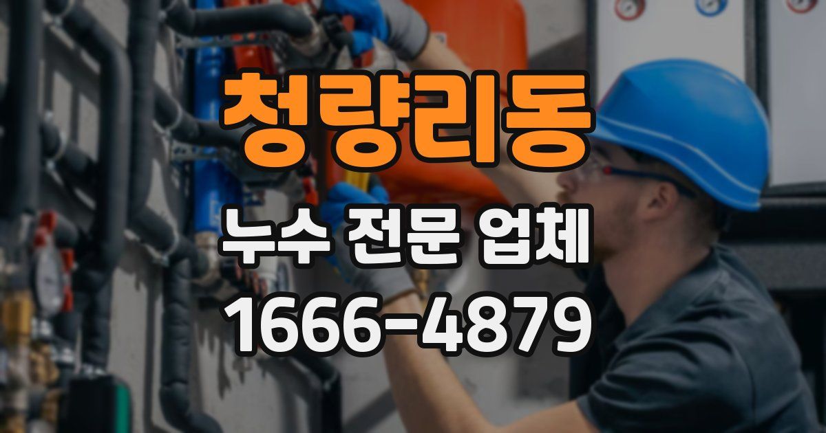 청량리동 누수 전문 업체