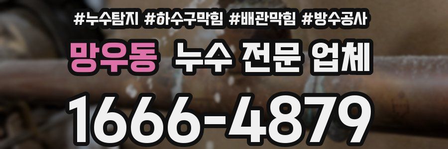 망우동 누수 전문 업체