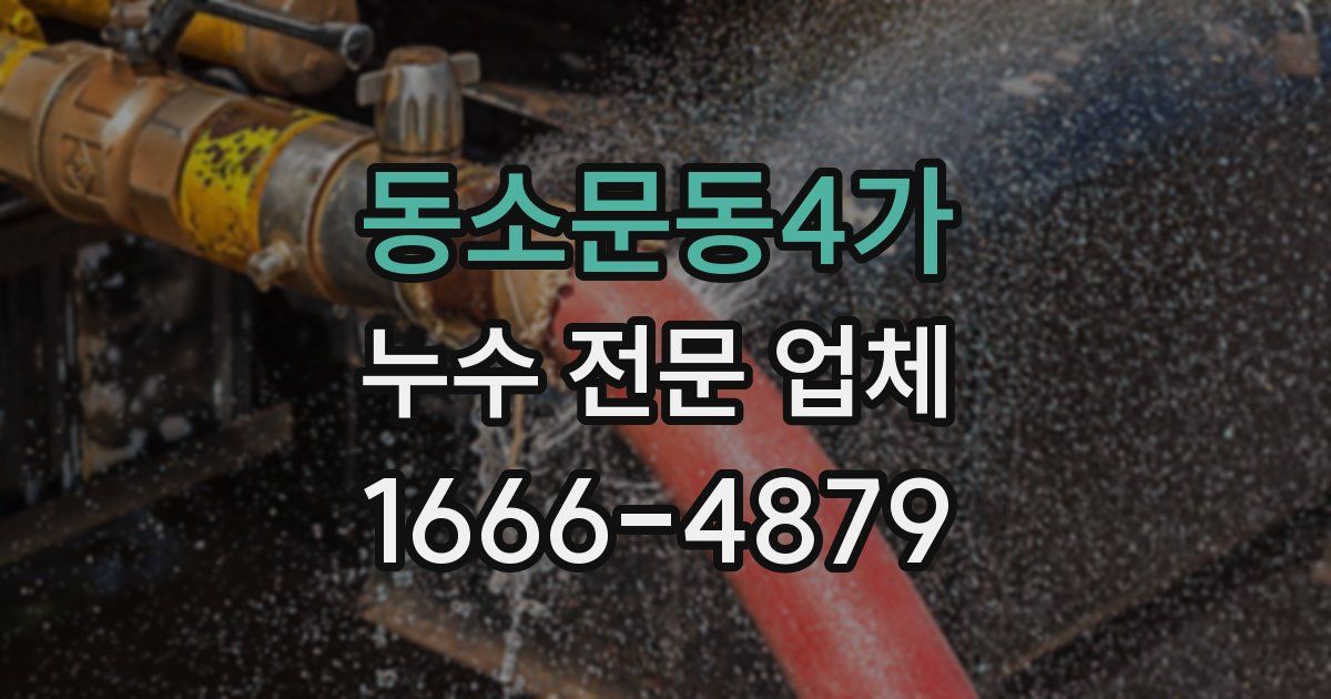 동소문동4가 누수 전문 업체