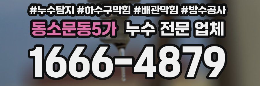 동소문동5가 누수 전문 업체
