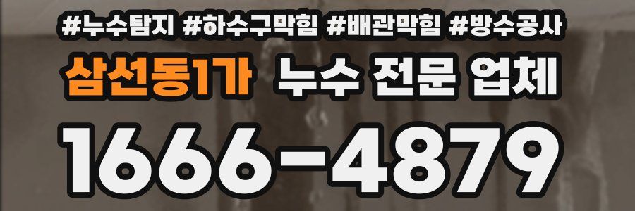 삼선동1가 누수 전문 업체