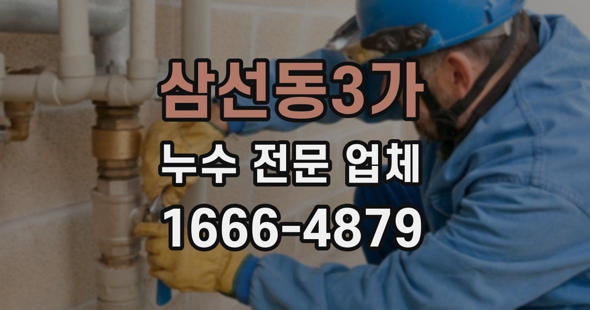 삼선동3가 누수 전문 업체