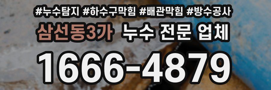 삼선동3가 누수 전문 업체