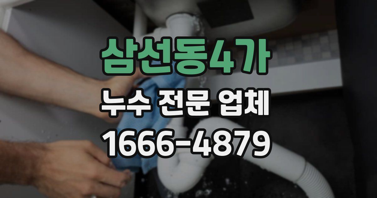 삼선동4가 누수 전문 업체